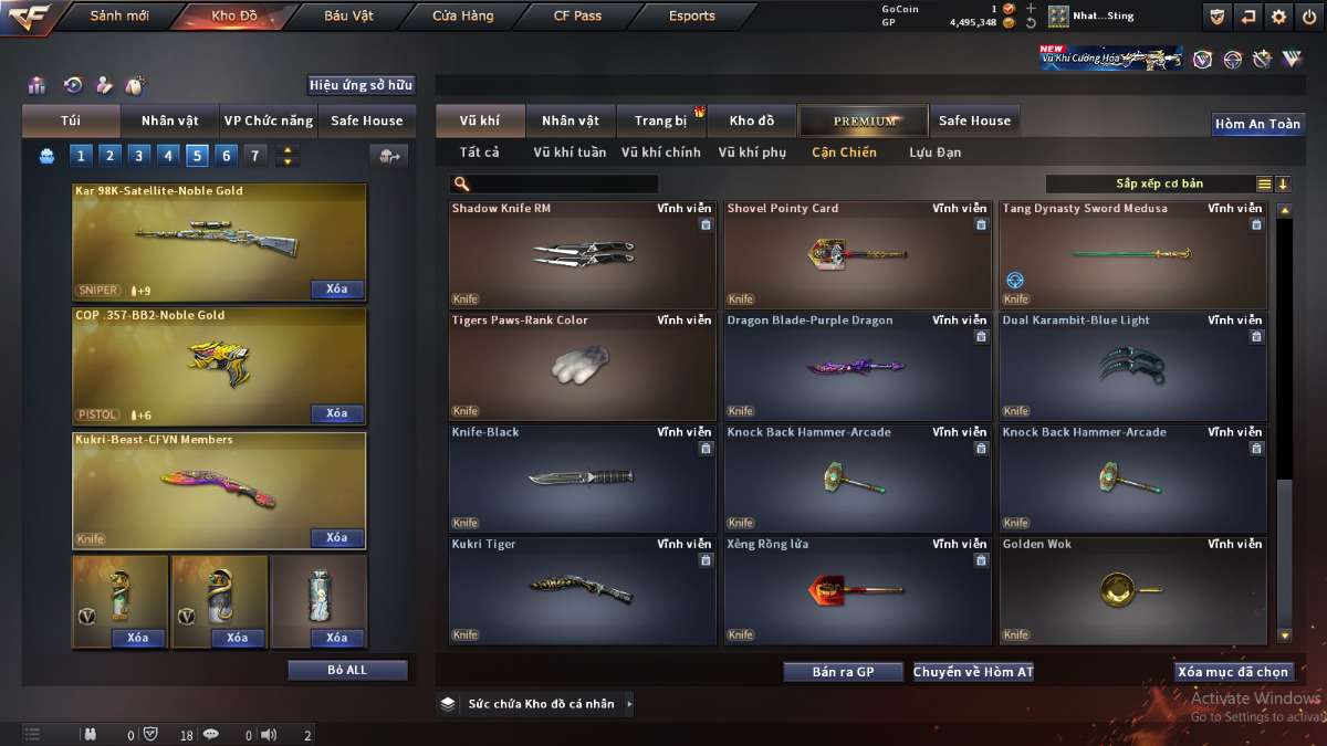 shop acc cf uy tin gia re